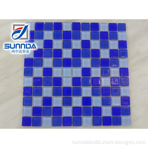 Sunnda China factory blue glass swimming pool mosaic